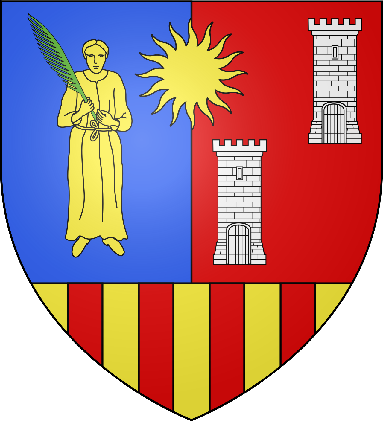 Escudo de Banys i Palaldà, els